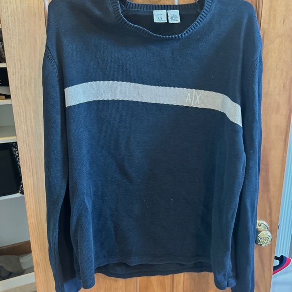 Men's Grey Vintage Armani Exchange Sweater - Picture 1 of 4